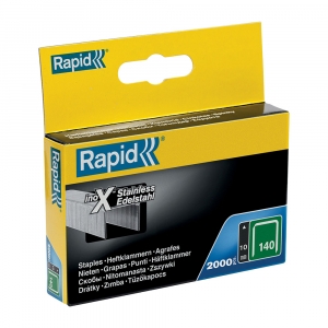 Capse Rapid 140/10, sarma plata otel inoxidabil, High Performance, pentru acoperis, 2000 capse/cutie carton 119107330