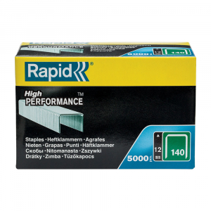 Capse Rapid 140/12, sarma plata galvanizata, High Performance, pentru acoperis, 5000 capse/cutie carton 1191231123