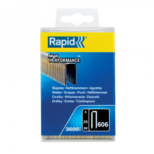 Capse cu coroana ingusta Rapid 606/25 mm, High Performance, acoperite cu rasina, 25mm, 3600 capse/cutie plastic 40303095 [4]