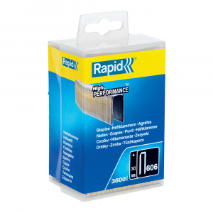 Capse, Pini si Cuie - Capse cu coroana ingusta Rapid 606/30 mm, High Performance, acoperite cu rasina, 25mm, 3600 capse/cutie plastic 40303096