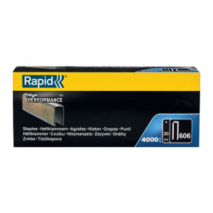 Capse cu coroana ingusta Rapid 606/30 mm, High Performance, acoperite cu rasina, 30mm, 4000 capse/cutie 466301040 [4]