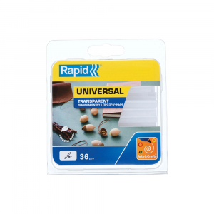Batoane de silicon Rapid - Baton silicon Rapid Decoratiuni Fun to Fix transparent, Universal, Ø7mm x 90mm, baza EVA, 36 buc/blister 40107948