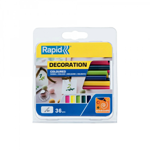 Batoane de silicon Rapid - Baton silicon Rapid Decoratiuni Fun to Fix color Modern (albastru, galben, roz, verde si vernil), Universal, Ø7mm x 90mm, baza EVA, 36 buc/blister 5001426