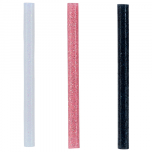 Baton silicon cu sclipici Rapid (alb, roz, negru), Universal, Ø7mm x 90mm, baza EVA, 36 buc/blister 50014229