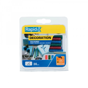 Batoane silicon cu sclipici - Baton silicon cu sclipici Rapid (verde, rosu, albastru), Universal, Ø7mm x 90mm, baza EVA, 36 buc/blister 5001424