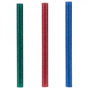 Baton silicon cu sclipici Rapid (verde, rosu, albastru), Universal, Ø7mm x 90mm, baza EVA, 36 buc/blister 500142411