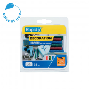 Baton silicon cu sclipici Rapid (verde, rosu, albastru), Universal, Ø7mm x 90mm, baza EVA, 36 buc/blister 5001424 [1]