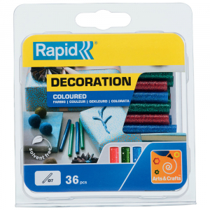 Baton silicon cu sclipici Rapid (verde, rosu, albastru), Universal, Ø7mm x 90mm, baza EVA, 36 buc/blister 5001424 [13]