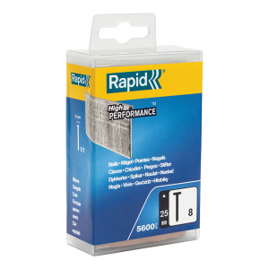 Capse, Pini si Cuie - Cuie otel galvanizat Rapid 8/25, High Performance, 25mm, 5600 cuie/cutie plastic 5000183