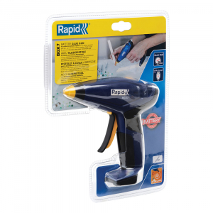 Rapid BGX7 cordless Glue Gun, 7mm glue stick, 20 seconds Heats, output 150 g/h, micro-USB charger included 500140115