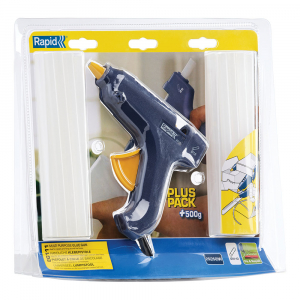 Pistol de lipit Rapid EG111 + 500g batoane silicon Universal transparent 12mm, 250W, debit 250 g/ora, 40303076 [3]