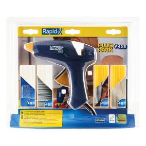 Rapid EG212 KIT Glue Gun, includes 4 types of high quality glue glue 12mm x 90mm, maxim 180⁰C, 200W, output 250 g/h, 5000530 [6]