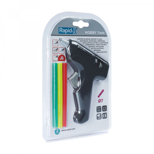 Pistol de lipit Rapid Hobby 7 mm, include 6 batoane silicon color diametru 7mm, 20W, 185°C, debit 100 g/h, 5001371 [2]
