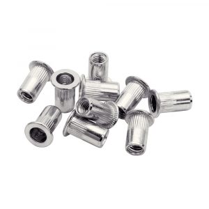 Rapid M3 Rivet Nuts, diameter 3mm, internally threaded tubular rivets, steel with chrome finishing, including HSS Drill Bit, 20 pcs/blister, 50006704