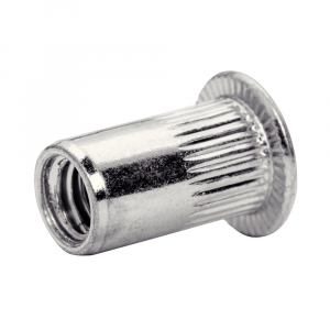 Rapid M5 Rivet Nuts, diameter 6.9mm, internally threaded tubular rivets, steel with chrome finishing, including HSS Drill Bit, 20 pcs/blister, 5000672 [4]