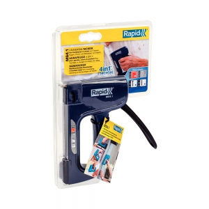 Rapid Multitacker MS4.1 Staple Gun, 2-steps force adjuster, extended nose, staples 53/6-12 mm, cable staples 7/12-14, nails 8/15, pin 9/15, 3 year guarantee, made in Sweden 5000065 [12]