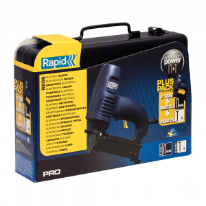 Capsator electric Rapid PRO 606 kit cu servieta metalica, pentru capse si cuie, forta impact ajustabila, magazie duala, capse 606/12-25mm, cuie 8/15-25mm, cablu alimentare 3.5 metri 10643015 [4]
