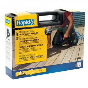Rapid PRO PB161 Pneumatic nailer kit, nails 32/32-64mm, 34⁰ angled magazine, sequential actuation trigger, 360° adjustable air exhaust, hex wrench, 3 pneumatic fittings, 300 nails 32/50mm, 5000104 [8]