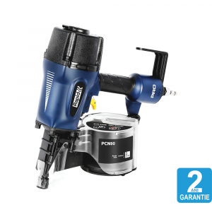 Rapid PRO PCN90 Pneumatic nailer kit, nails 50/50-90mm, high capacity, sequential actuation trigger, 360° adjustable air exhaust, Anti-slide pad, Debris shield device, Belt hook, 50007921