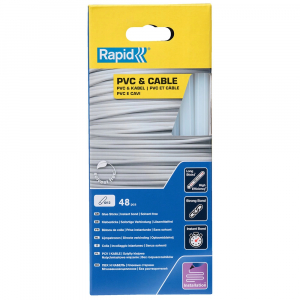 Baton silicon profesional Rapid PVC, Cabluri si Plastic, fixare si reparatii, transparent, Ø12mm x 190mm, baza EVA, 48 buc/blister 50014130