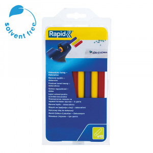 Baton silicon profesional Rapid Universal color (rosu, galben, albastru), Ø12mm x 190mm, baza EVA, 250g/blister 249414001