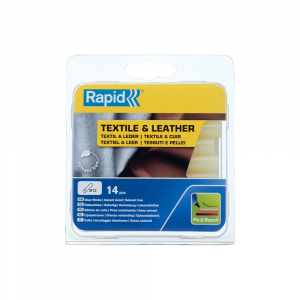 Clearance Sale - Rapid Professional Glue Stick Textile, Lether, yellow, Ø12mm x 94mm, EVA basis, 14 buc/blister 5001416