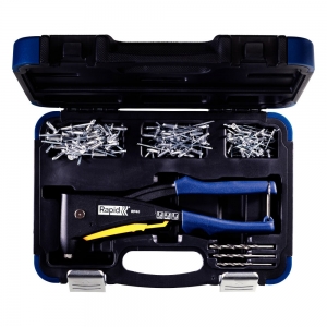Rapid RP40 MULTI Riveter kit case, universal riveting head with built-in caliper, 3.2/4.0/4.8mm, aluminum or steel rivets, verification system for rivets, soft grip, 3 years warranty, 50011270