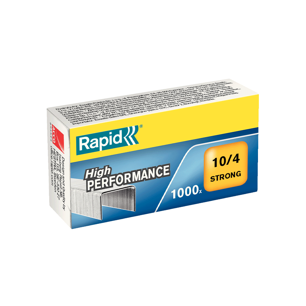 Office staples - Rapid Staples 10/4 Strong, galvanized, 1000 pcs/box 24870800