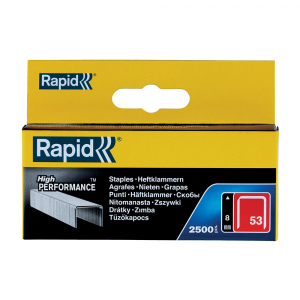 Rapid staples 53/8, fine wire, galvanized, decorations, 2500/cardboard box 1185702520