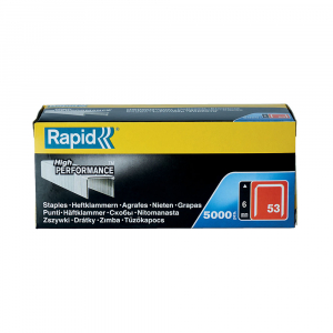 Rapid staples 53/6, fine wire, galvanized, decorations, 5000/cardboard box 1185625019