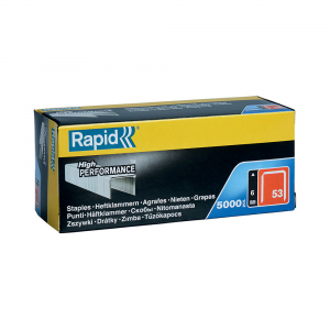 Rapid staples 53/6, fine wire, galvanized, decorations, 5000/cardboard box 118562500