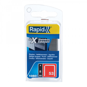 Rapid staples 53/8, fine wire, stainless steel, decorations, 1080/blister 40109510 [19]