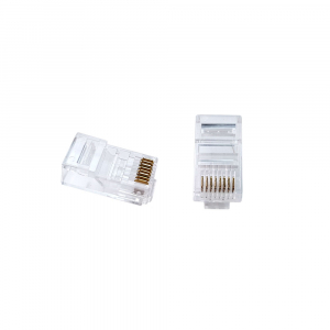 RJ45 Connector Cat6 Crimp Connector 8P8C STP, clear plastic, 100 pieces/set [0]