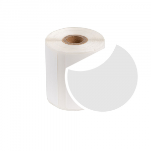 Etichete termice universale rotunde Ø30 mm, plastic alb, permanente, 1 rola, 200 etichete/rola, pentru imprimanta M110 si M2000