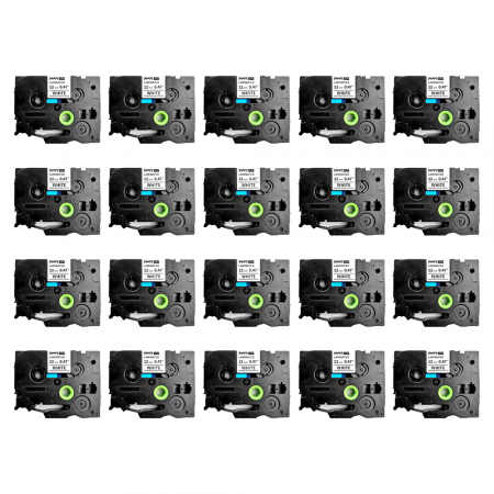 Aimo Compatible Brother TZe Tapes - Set 20 Compatible SG labels Brother TZe-231 12mm x 8m black white Sanco Grup SG