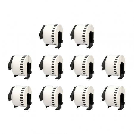 Etichete - Set 10 Etichete late modul continuu compatibile DK-22223 50 mm x 30.48m Brother DK-22223 DK22223