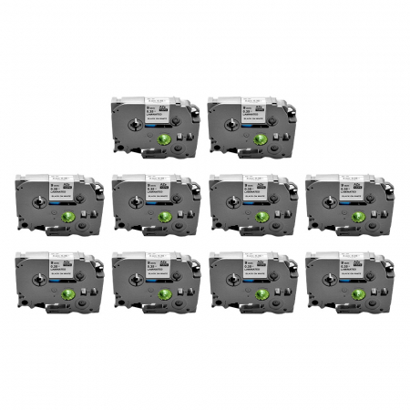 Etichete Brother Compatibile TZe - Set 10 x Etichete compatible Brother TZe-221 9mm x 8m negru/alb Caseta Gri