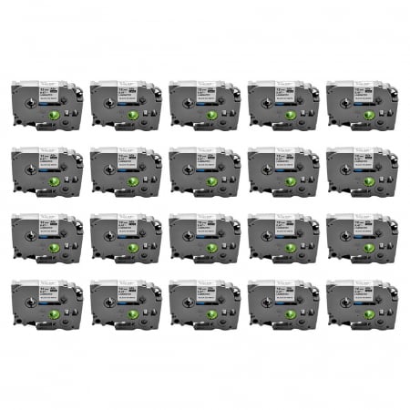 Etichete Brother Compatibile TZe - Set 20 Etichete compatible Brother TZe-231 12mm x 8m negru/alb caseta gri