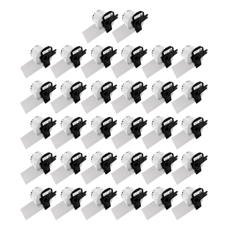 Brother Compatible DK Labels - Set 32 Continuous labels DK-22205 62mm x 30.48m plastic holder included compatible Brother DK-22205 DK22205