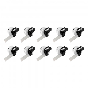Set 10 x etichete compatibile Brother DK-11208, 38mm x 90mm, suport din plastic inclus DK112080