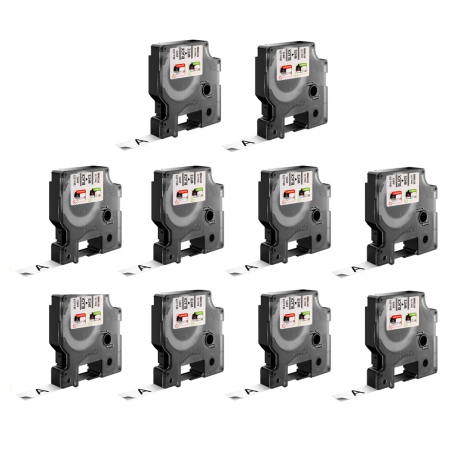 Etichete LabelManager Dymo Originale - DYMO LabelManager 10 Benzi 9 mm x 6m Negru pe Alb S0720680