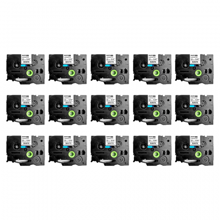 Aimo Compatible Brother TZe Tapes - Set 15 Compatible SG labels Brother TZe-231 12mm x 8m black white Sanco Grup SG