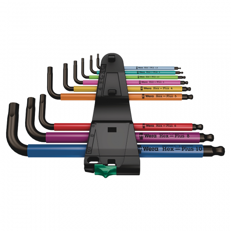 Set 9 x Metric Wera TORX hexagon Metric keys L shape anti-corrosion protection multicolor 05022089001 [10]