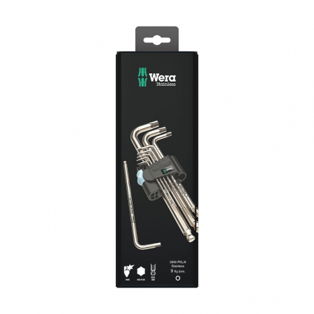 Trusa scule WERA - Set 9 x Chei imbus Hex Plus Wera Metric forma L otel inoxidabil 05073544001