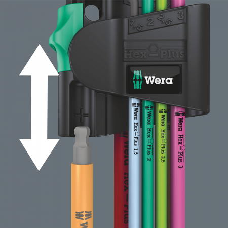 Set 9 x Metric Wera TORX hexagon Metric keys L shape anti-corrosion protection multicolor 05022089001 [6]