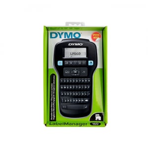 Set Dymo LabelManager 160 label maker and 1 x Dymo D1 Original tape 12mm x 7m, Black/White S0946320, S072053011
