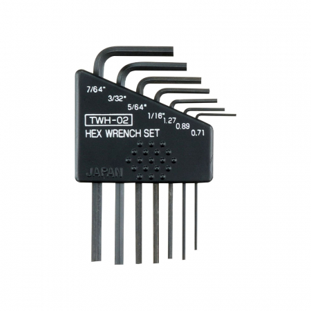 Chei si truse chei - Set 7 chei hexagonale Engineer TWH-02, HEX 0.05, HEX 0.7, HEX 0.89, HEX 1/16, HEX 3/32, HEX 5/64, HEX 7/64 fixate in suport plastic