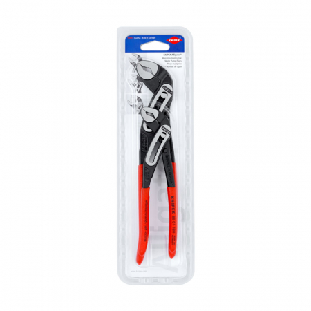 Clesti KNIPEX instalatori - Set Knipex Aligator, 2 x cleste reglabil, pentru instalatori, dispozitiv autoblocare, manere multicomponente, 180-250 mm, 00 31 20 V02