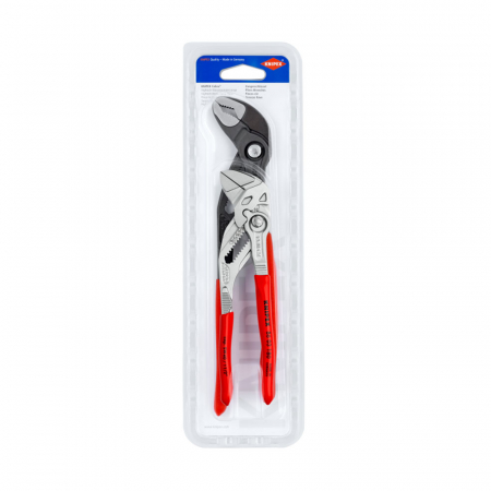 Scule de mana KNIPEX - Set Knipex Cobra High-tech, 2 x cleste reglabil, pentru instalatori, dispozitiv autoblocare, manere multicomponente, 180-250 mm, 003120V03