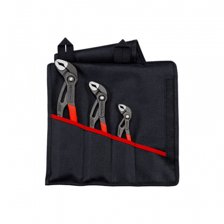 Tools - Knipex Cobra High-tech Set, 3 x Adjustable Pliers, for Plumbers, Self-Locking Device, Multi-Component Handles, 150-300mm, 001955S9